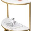 Half Round Marble Side Table