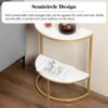 Half Round Marble Side Table