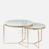 Minimalist Nesting Tables With Marble Top gold