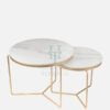 Minimalist Nesting Tables With Marble Top gold
