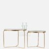Minimalist Nesting Tables With Marble Top