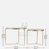 Minimalist Nesting Tables With Marble Top