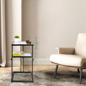 Metal Bedside Table black