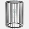 Metal Cage Side Table Black