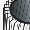 Metal Cage Side Table Black