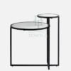 Dual Marble Side Table Gold
