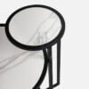 Dual Marble Side Table Gold