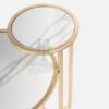 Dual Marble Side Table Gold