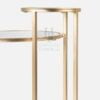 Dual Marble Side Table Gold