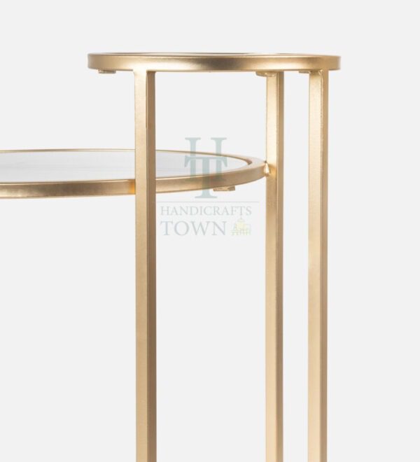 Dual Marble Side Table Gold