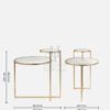 Dual Marble Side Table Gold