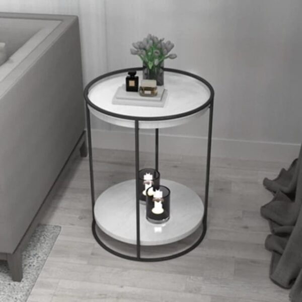 HT Two Layers Marble Side Table