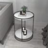 HT Two Layers Marble Side Table Gold