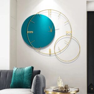 Creative Blue Metal Wall Clock