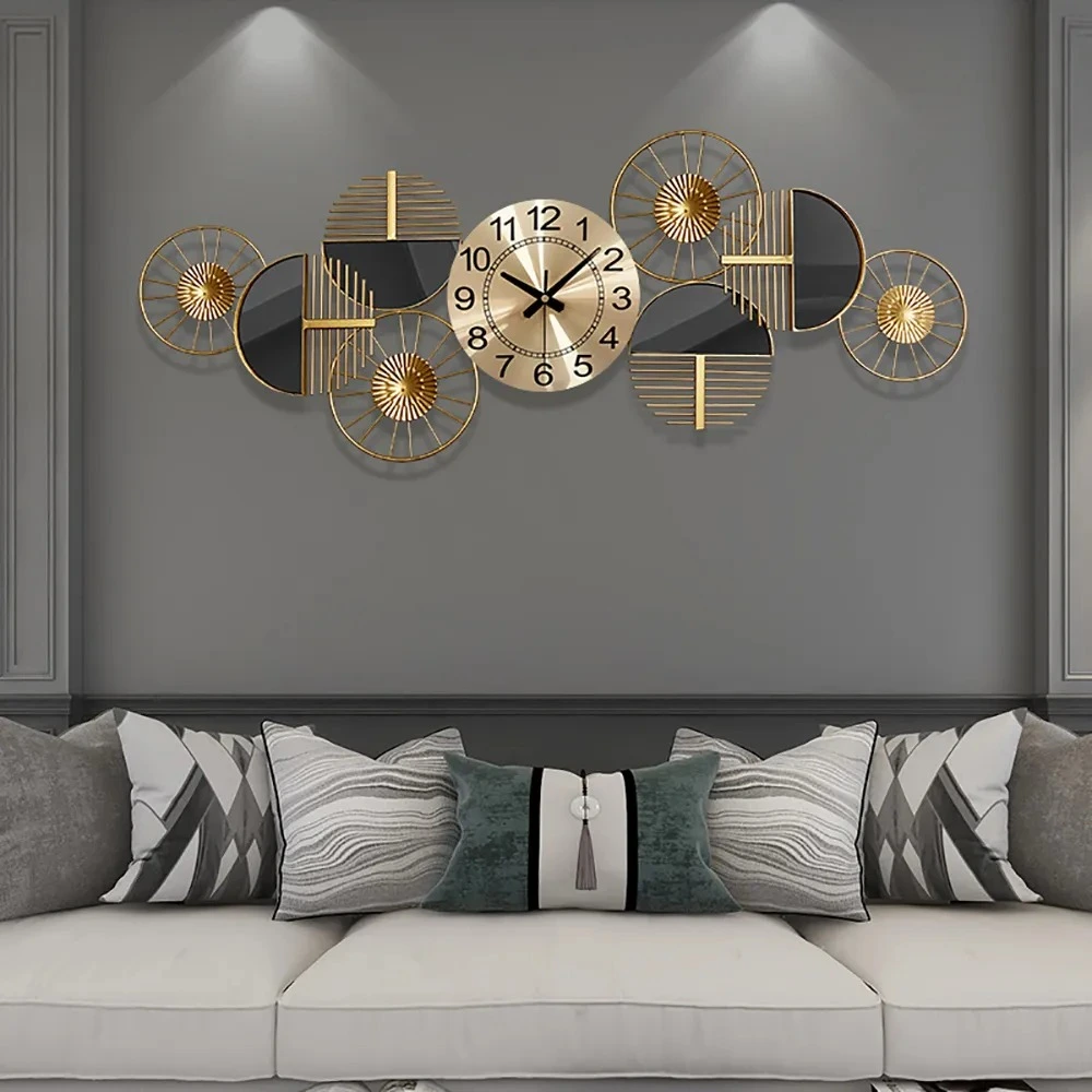 Ahmet Black Iron Wall Clock