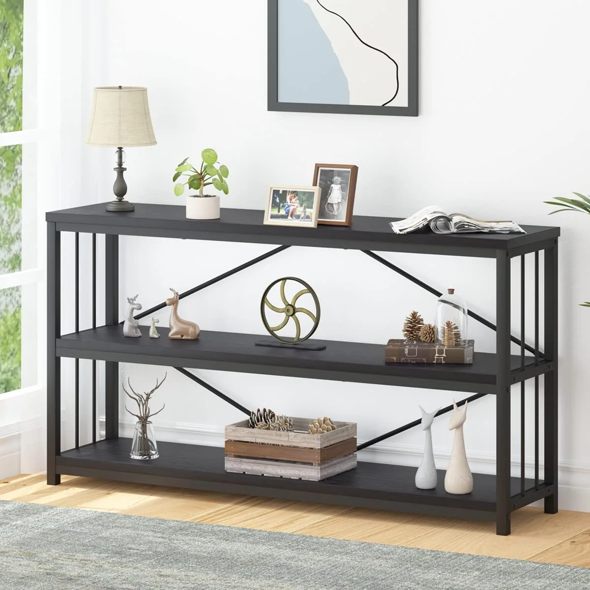 Amoli Black Console Table