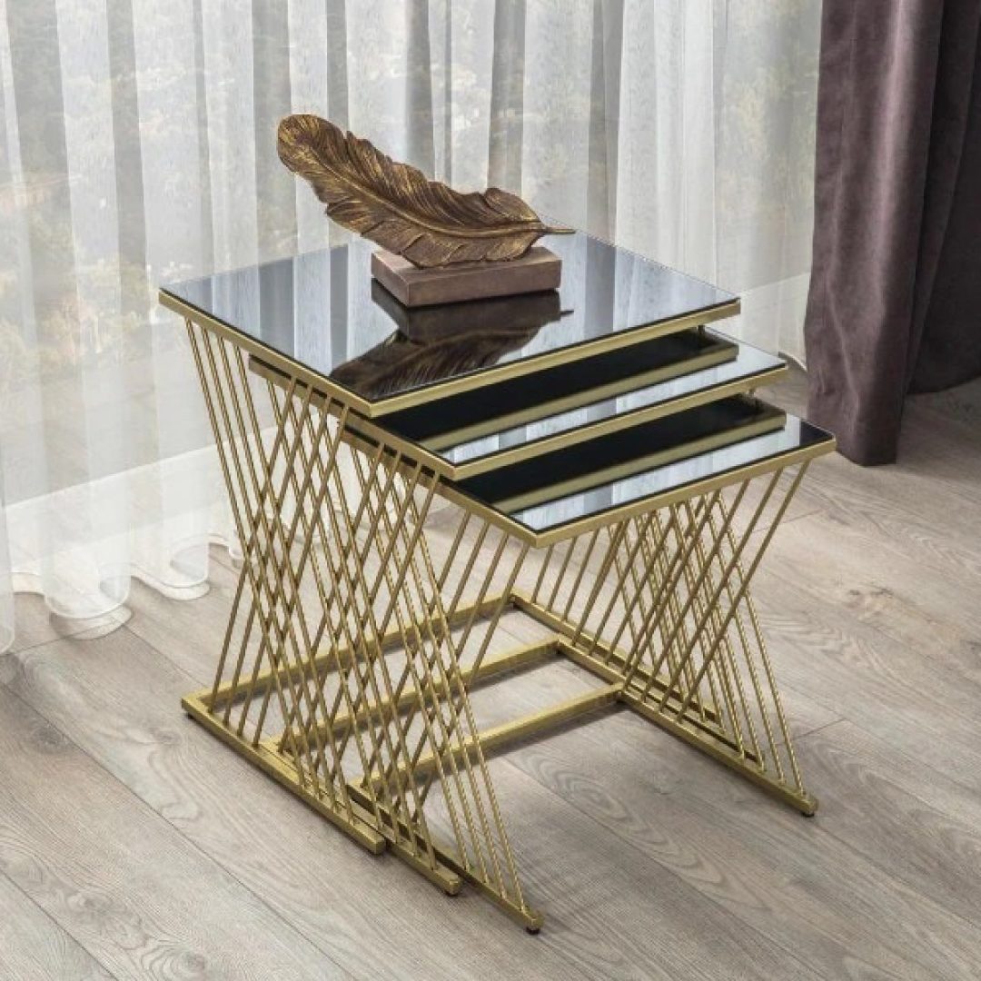 handicrafts town gold wire nesting tables