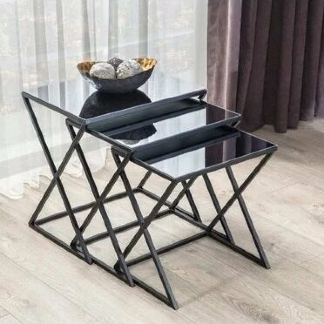 Handicrafts Town Black Wire Nesting Tables